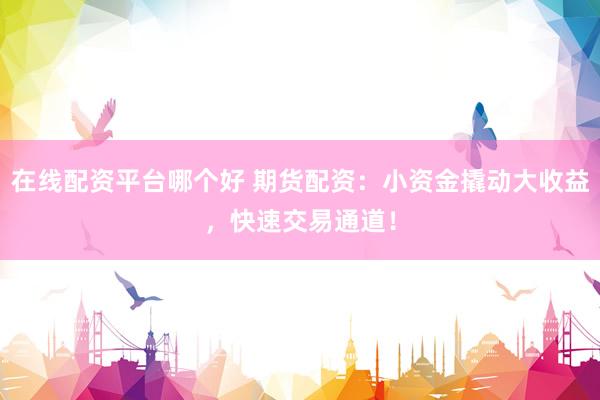 在线配资平台哪个好 期货配资：小资金撬动大收益，快速交易通道！