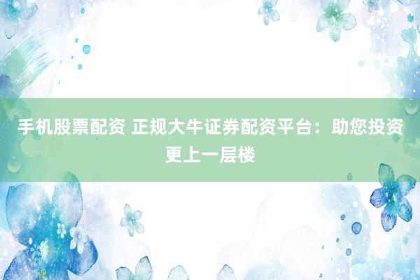 手机股票配资 正规大牛证券配资平台：助您投资更上一层楼