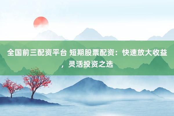 全国前三配资平台 短期股票配资：快速放大收益，灵活投资之选