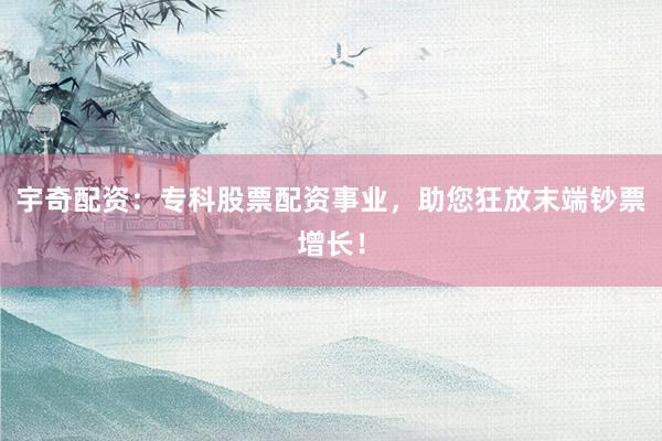 宇奇配资：专科股票配资事业，助您狂放末端钞票增长！
