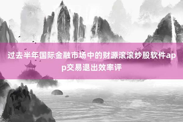 过去半年国际金融市场中的财源滚滚炒股软件app交易退出效率评