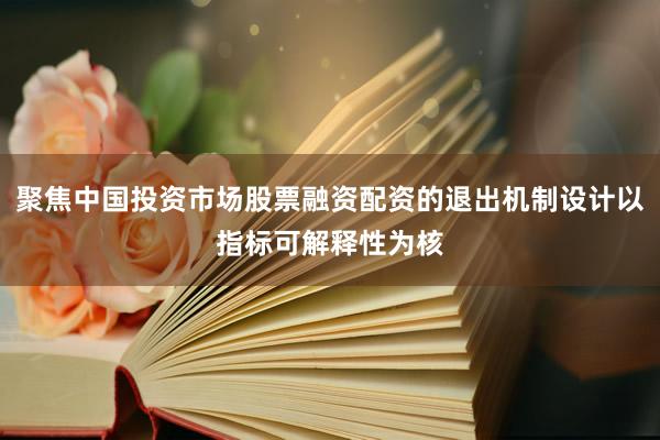 聚焦中国投资市场股票融资配资的退出机制设计以指标可解释性为核