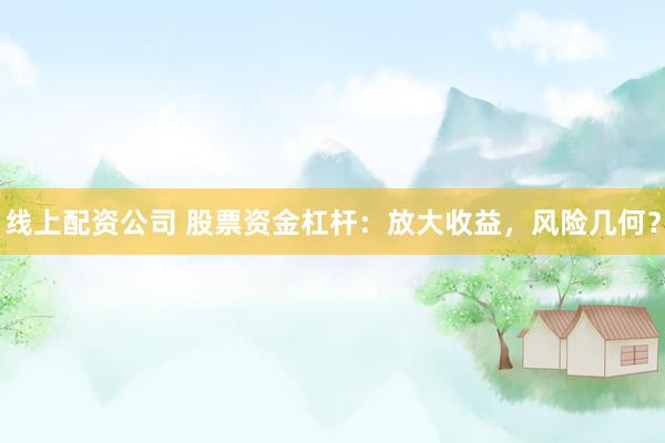 线上配资公司 股票资金杠杆：放大收益，风险几何？