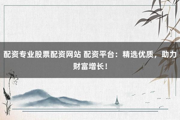 配资专业股票配资网站 配资平台：精选优质，助力财富增长！