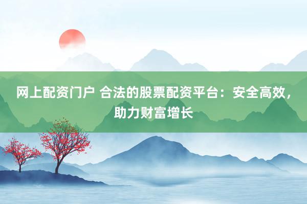 网上配资门户 合法的股票配资平台：安全高效，助力财富增长