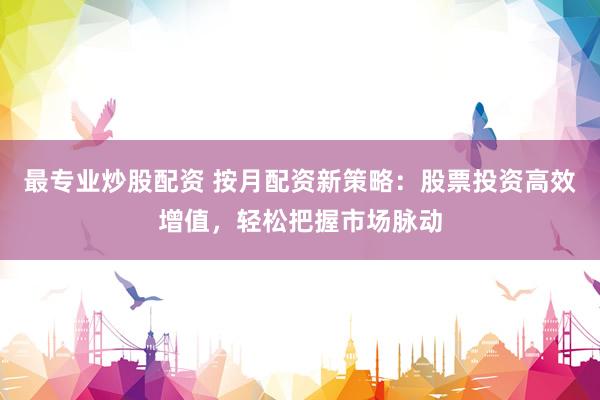 最专业炒股配资 按月配资新策略：股票投资高效增值，轻松把握市场脉动